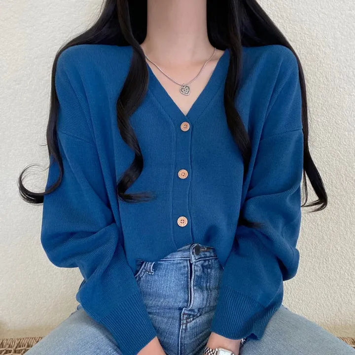 [12컬러/루즈핏] 복숭아 브이넥 단추 긴팔 가디건 상세 이미지 36