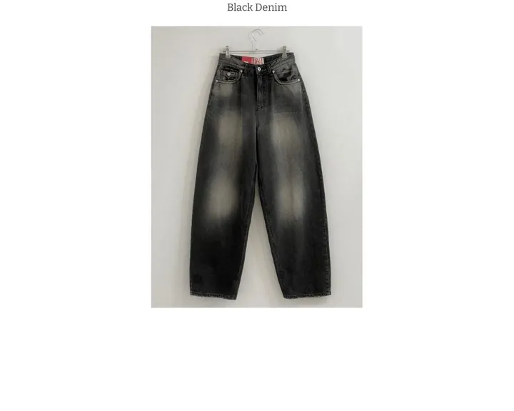 (OOTJ)린지 포켓 와이드 데미지 롱 블랙 데님 팬츠 one color/2 Size 상세 이미지 9