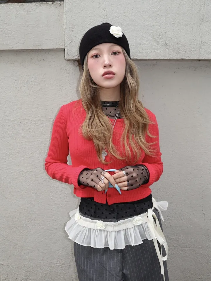 🖤 FLOWER B&W BEANIE 플라워 비니 (2 colors) 상세 이미지 16