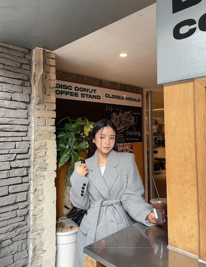 (퀄팅패딩내피안감/탈부착가능) 고급스러운 텍스처 더블 버튼 테인 핸드메이드 울 롱 코트 상세 이미지 11