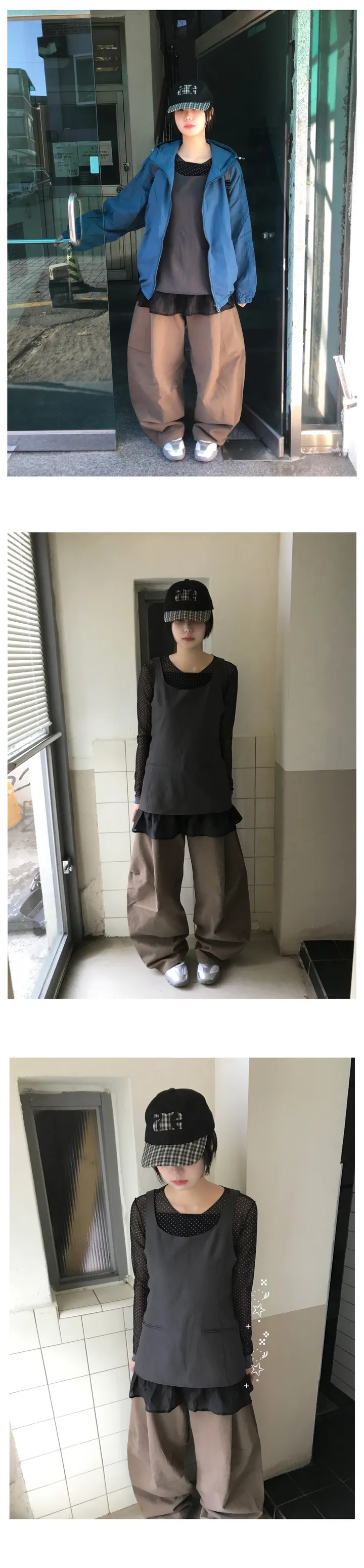 데님 체크 볼캡 (NAVY / BLACK) 상세 이미지 11