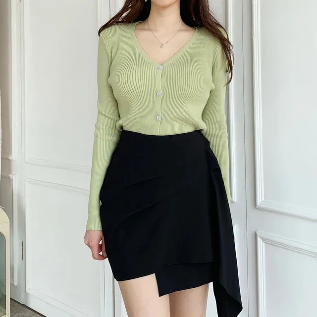 [묶음할인] 소프트 촉감 브이넥 글램핏 골지 가디건 ﻿아이보리 베이지 블랙 연두 소라 핑크 연보라 와인 카키 겨자 에메랄드 개강룩 새내기룩 봄 벚꽃룩 꽃놀이룩 개강여신 상세 이미지 47