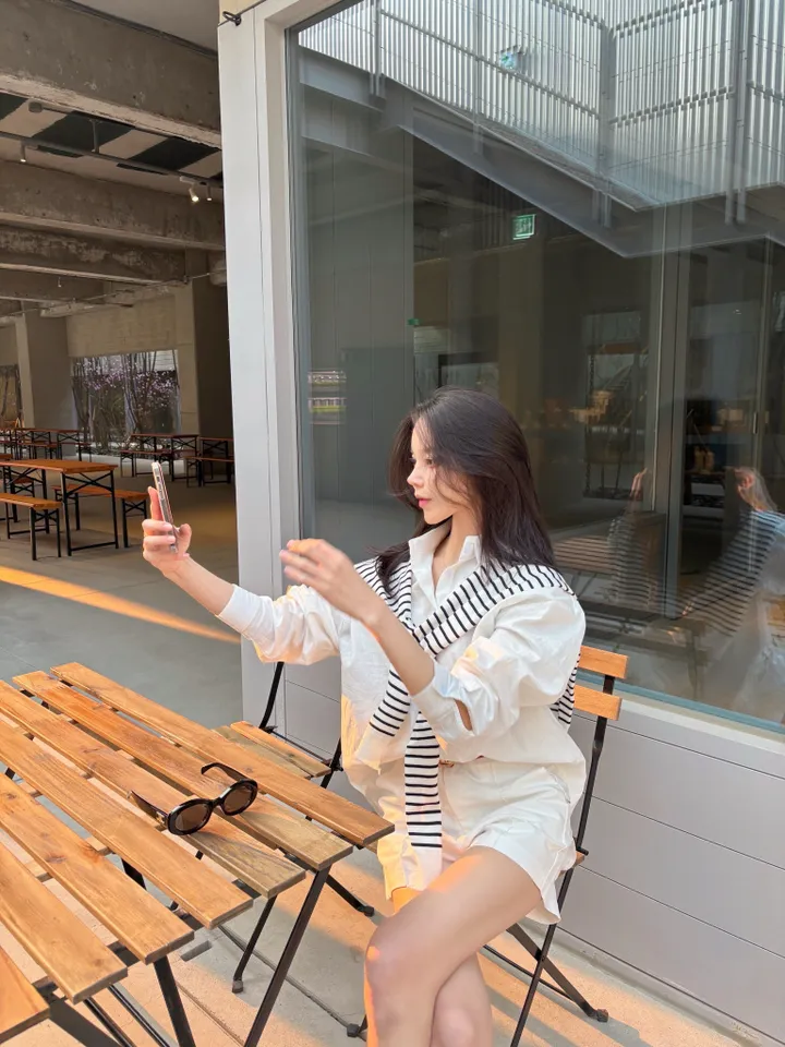 초이 린넨 루즈핏 셔츠 숄 가디건 팬츠 set (수입)-셔츠,숄,팬츠,벨트포함세트 상세 이미지 11