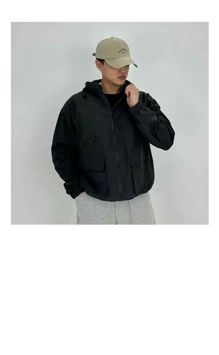 [남여공용/봄,가을/오버핏]  4포켓 후드 바람막이 상세 이미지 30