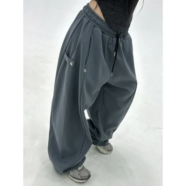 기모선택❤️[UNISEX/소장추천!/6color!]데이유 비죠 스냅 버튼 포인트 루즈 와이드 벌룬 트레이닝 팬츠(3-5일 여유주문) 상세 이미지 35
