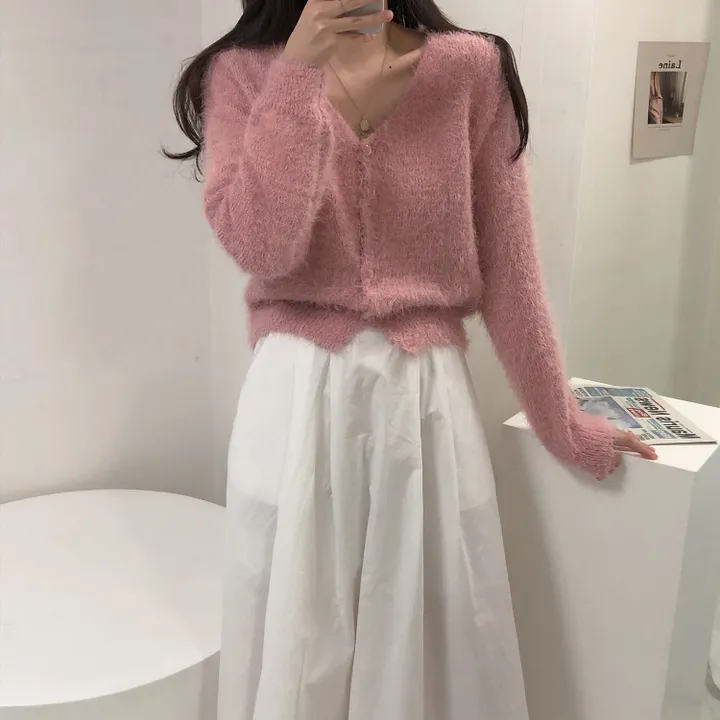 [여리핏/7color] 포근 솔잎 니트 가디건 상세 이미지 5