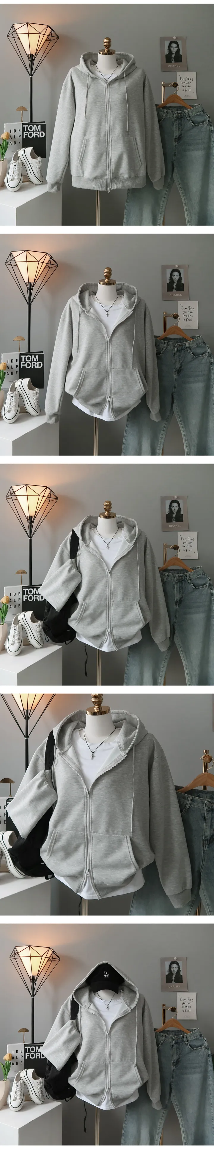 [2사이즈선택/UNISEX🤍오버핏!퀄보장 교복템 *투웨이집업* 데일리 후드집업 ] 올데이투웨이후드집업 상세 이미지 3