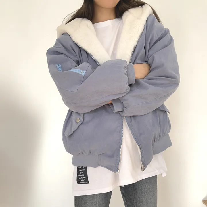 [특가세일/당일발송]양면착용 부들부들 부드러운 페이크퍼 보아털 후리스 밍크안감 아방핏 리버시블패딩 항공점퍼 후드점퍼 패딩점퍼 퍼자켓  3color 상세 이미지 2