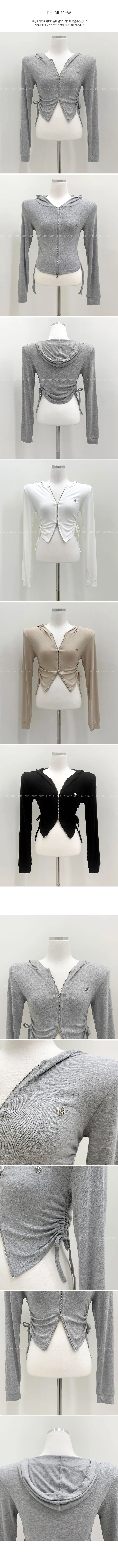 (2size)[여리보장/허얇핏] made 럽미 크롭 셔링 집업 상세 이미지 19