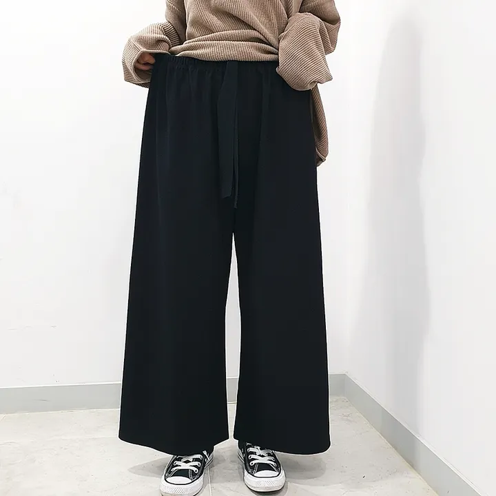 (55~99) 빅사이즈 오버핏 밴딩 와이드 팬츠 상세 이미지 12