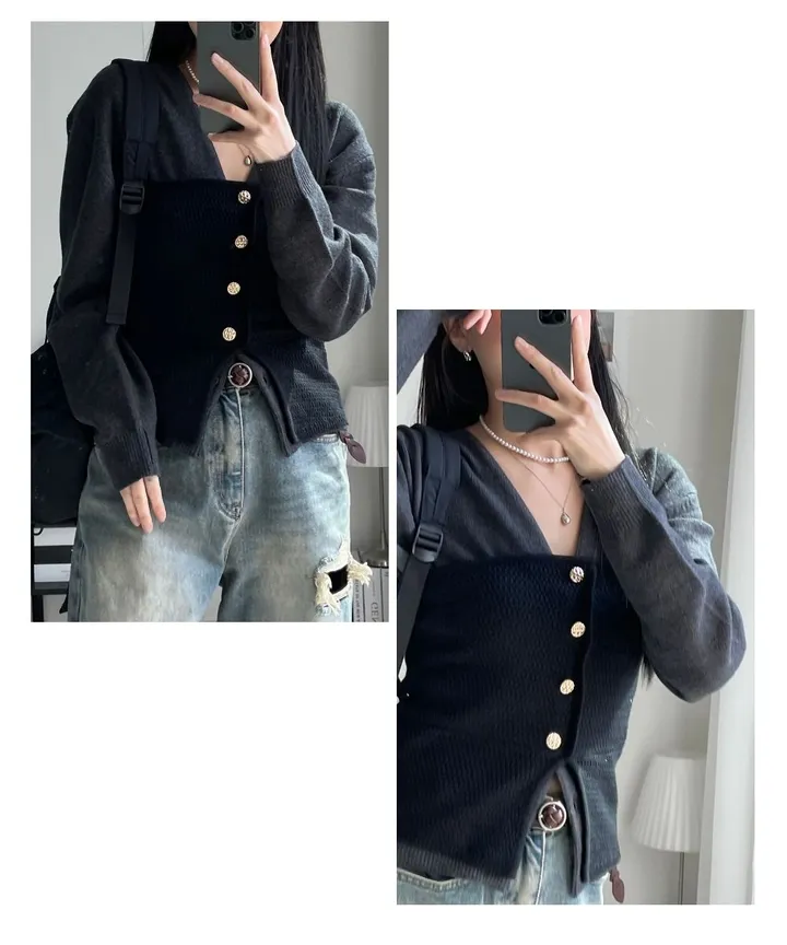 원가파괴❤️‍🔥최저가[고퀄리티/봄신상/실물보장]시엘울가디건 루즈핏 브이넥 긴팔 울가디건 봄 포근 루즈 기본 데일리 베이직 출근룩 기본템 봄가디건 상세 이미지 27