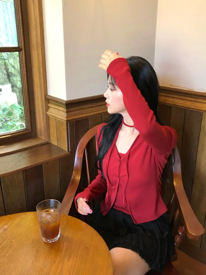 [MADE/3pcs/활용도최고] 비올라 브이넥 탑 가디건set (6color) 상세 이미지 14