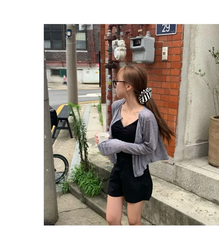 후기보장🔥 [팔뚝살제거핏🔥후기보장] 4계절진행 [여리핏] 콜로이드 보카시 찰랑 가디건 봄 여름 가을 루즈핏 4계절 라운드넥 긴팔 상세 이미지 3