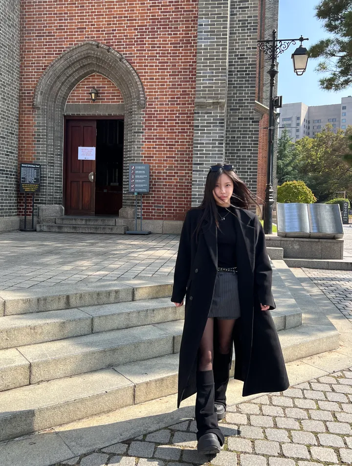 [울함유고퀄🖤] 엘리 울 더블 버튼 뒤트임 누빔 겨울 롱 코트 상세 이미지 42