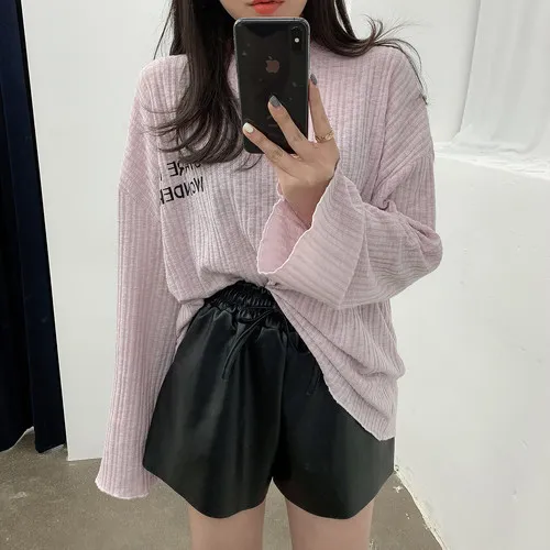 허리밴딩 레더 가죽 반바지 (2color) 상세 이미지 10