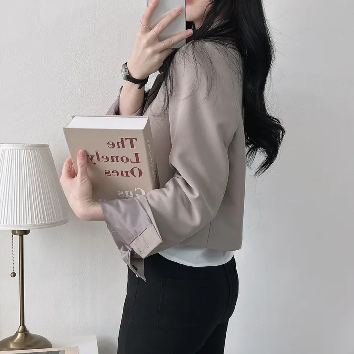 봄자켓*.* [패드없는, 퀄리티굿] 소매트임 크롭 자켓 상세 이미지 28