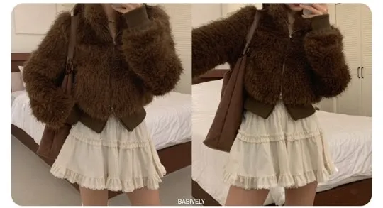 [분위기갑🤎퀄리티굿!] 따뜻, 하이넥 하프 퍼 집업 점퍼 상세 이미지 1
