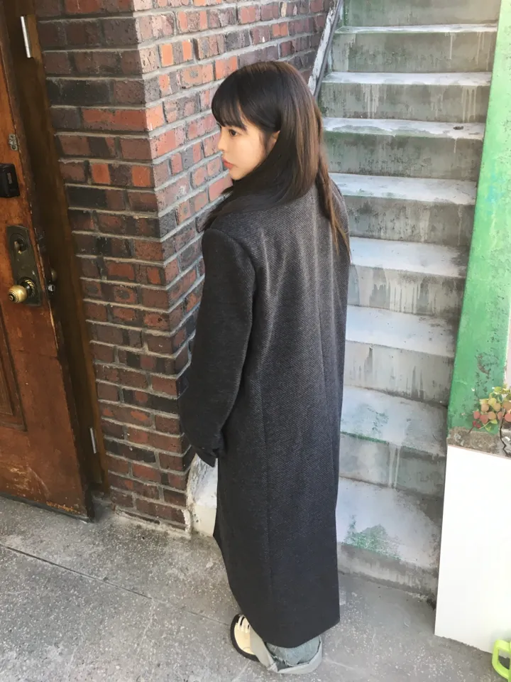 (*주문폭주*) (2 color) 무드 울 헤링본 롱코트 상세 이미지 40