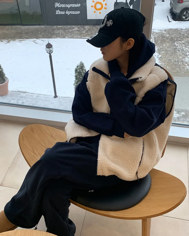 [restock] 마운틴 배색 덤블 베스트 상세 이미지 9