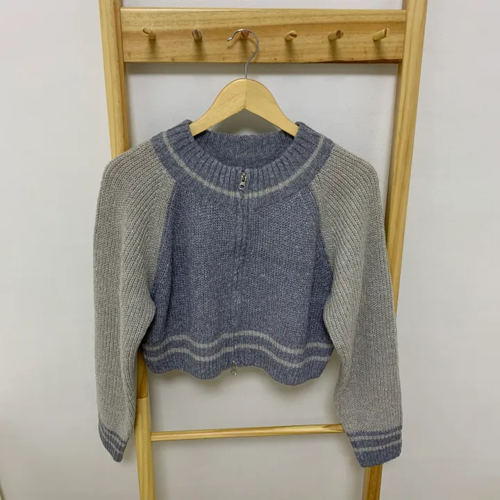 bori two way raglan crop Knit zip-up (3color) 상세 이미지 17