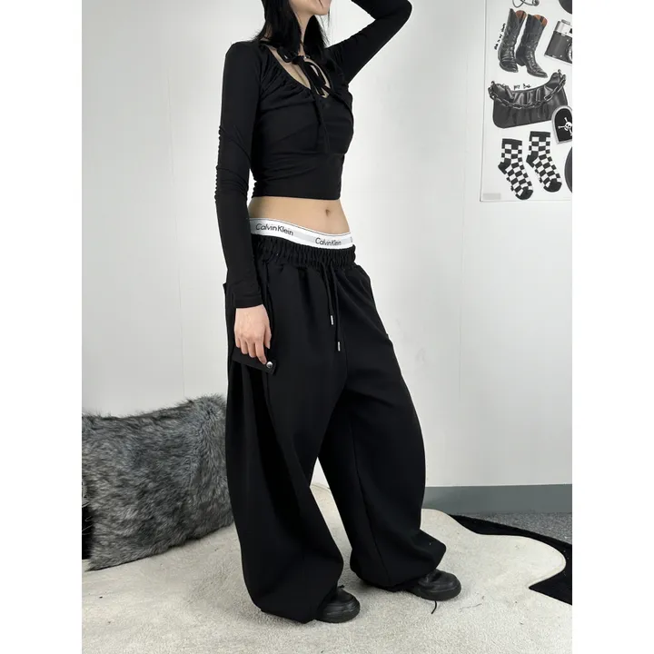 기모선택❤️[UNISEX/소장추천!/6color!]데이유 비죠 스냅 버튼 포인트 루즈 와이드 벌룬 트레이닝 팬츠(3-5일 여유주문) 상세 이미지 64