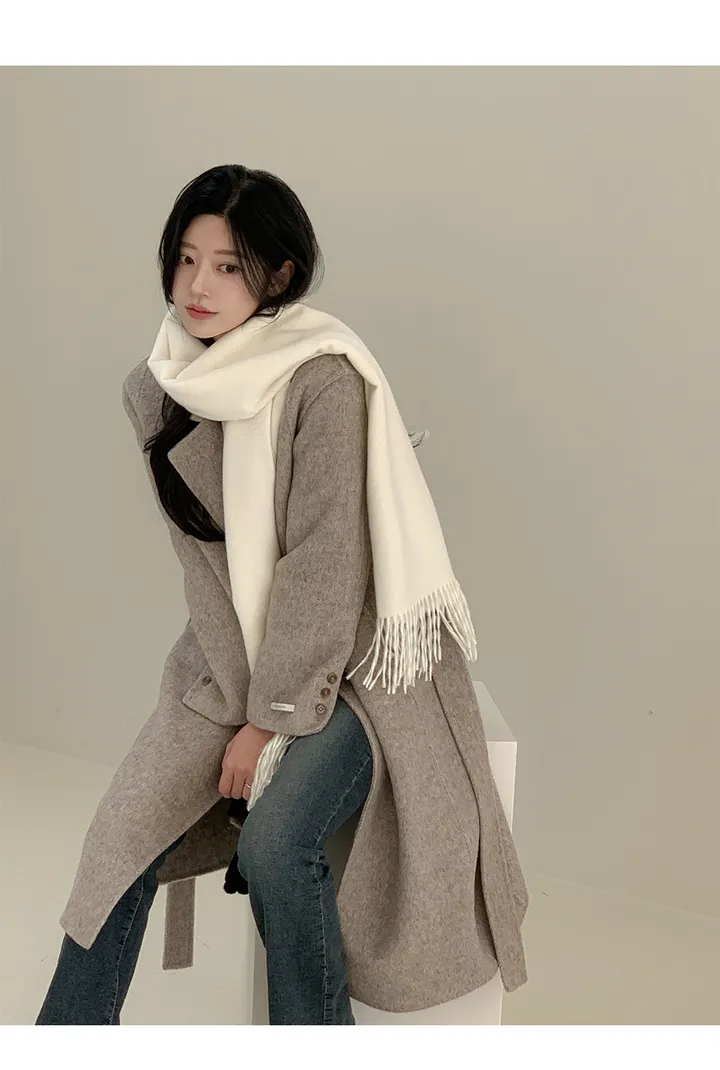 [자체제작/1만장돌파!/S-L] 브랜던 프리미엄 더블 울 핸드메이드 롱 코트 상세 이미지 44