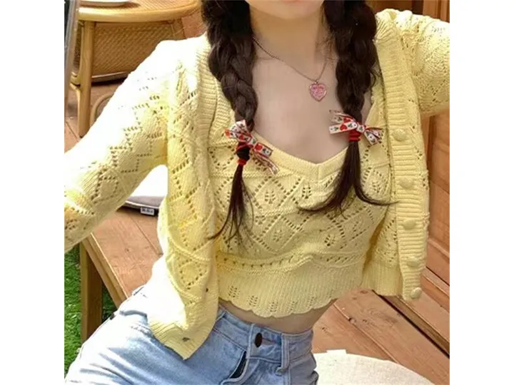 나시가디건세트 여자투피스세트 레이스 뷔스티에 상세 이미지 14