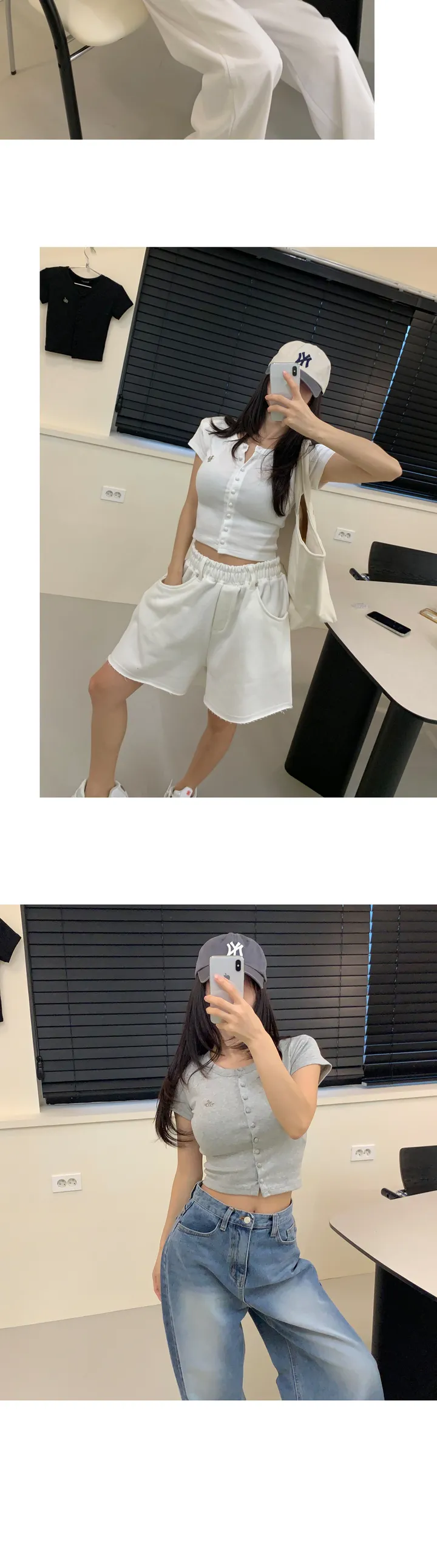 R 버튼 캡소매가디건 상세 이미지 5