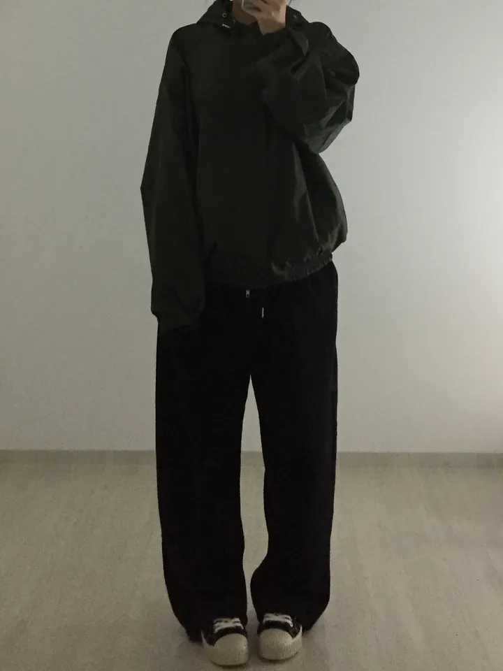 [고퀄/오버핏/안감] 후드하이넥점퍼 바람막이 상세 이미지 22