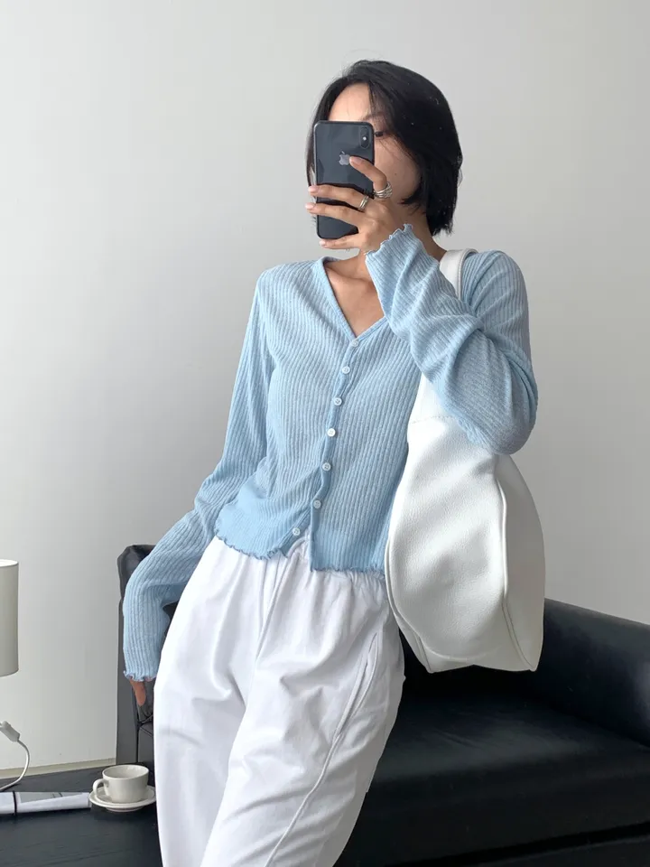 [6천장돌파/살안타템] 햇빛차단, 여름 시스루 브이넥 린넨 거즈 가디건 여름가디건 린넨가디건 5color 상세 이미지 33
