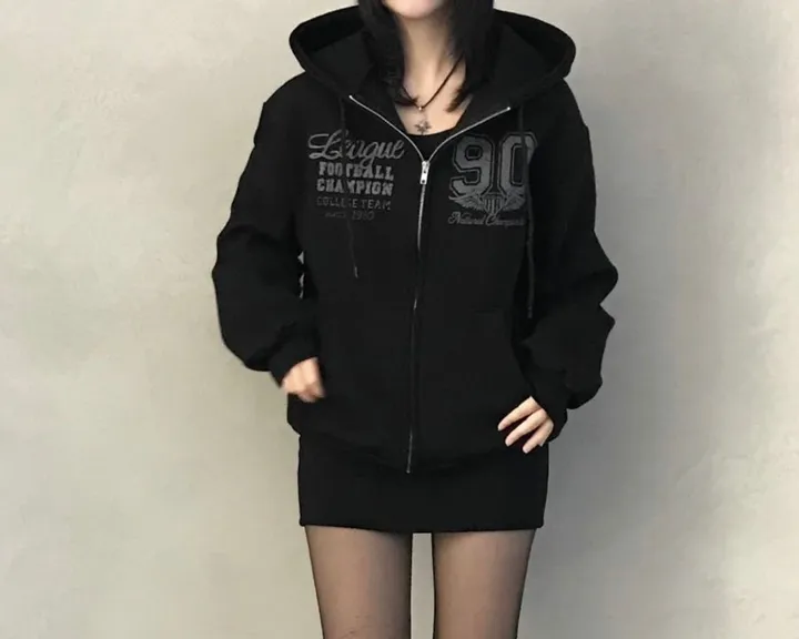 (기모없는버전) 빈티지 후드집업 2color 간절기 아우터/투웨이집업 상세 이미지 49