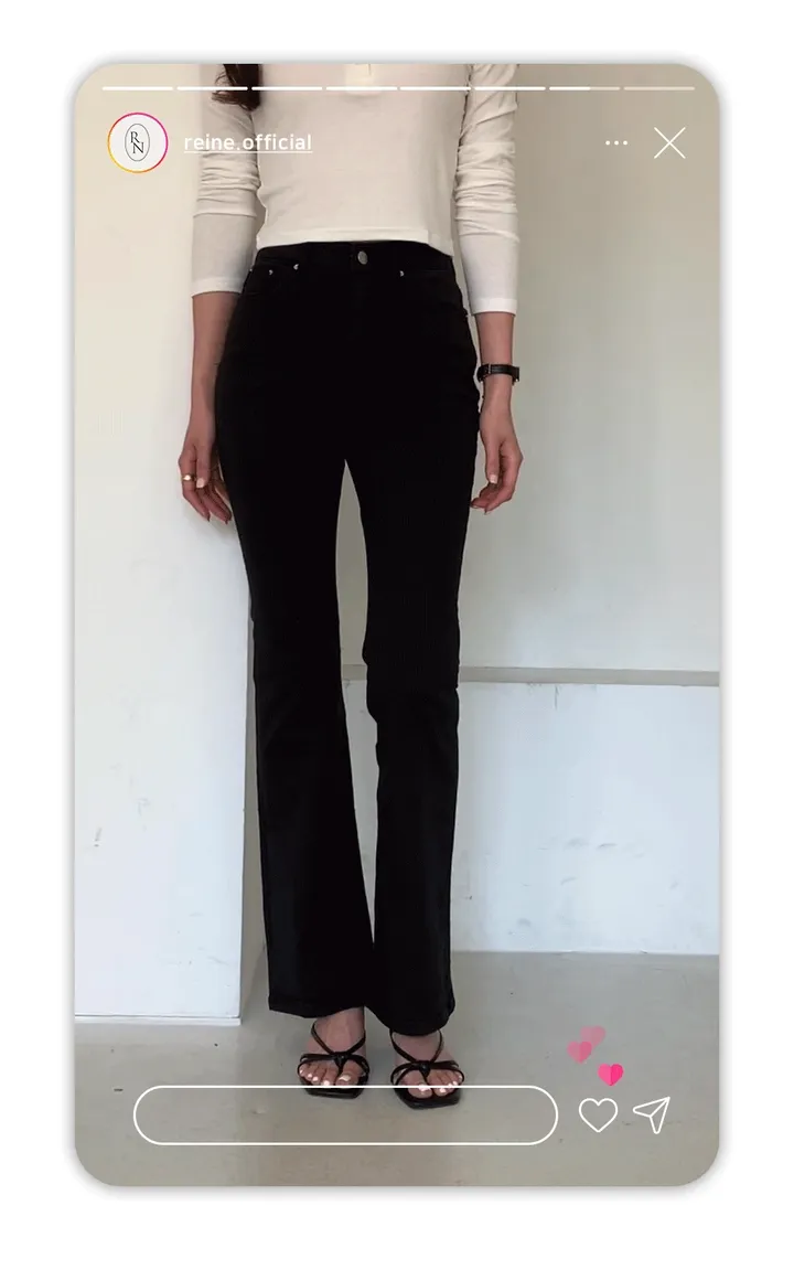 렌느[당일발송/2type기장/자체제작] 더라인진 퍼펙트 부츠컷 코튼 ver. (2colors) 아이보리 당일발송 상세 이미지 7