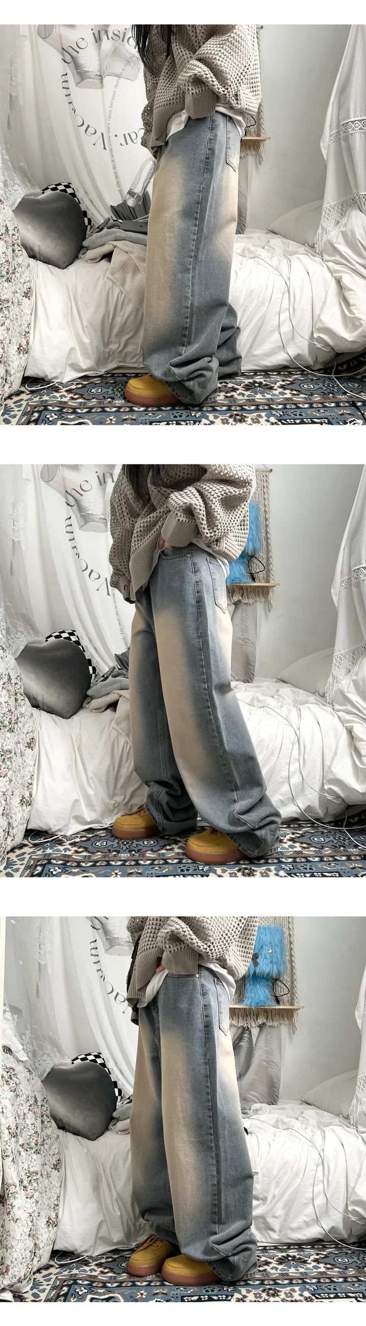 wham sand denim wide pants (2color) 상세 이미지 4