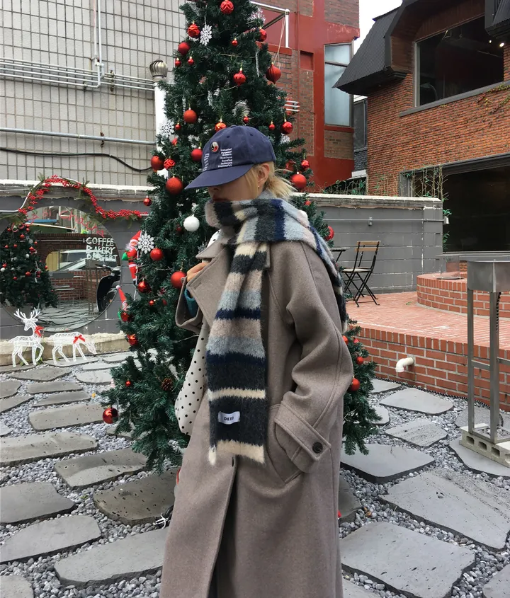 플랜 루즈핏 하이넥 롱 코트 상세 이미지 12