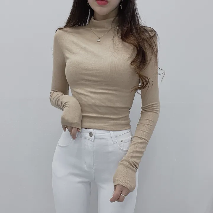 *여신미폭발*[고급글램핏/모델강추!]청담 며느리 반목 폴라 긴팔 티셔츠 상세 이미지 15