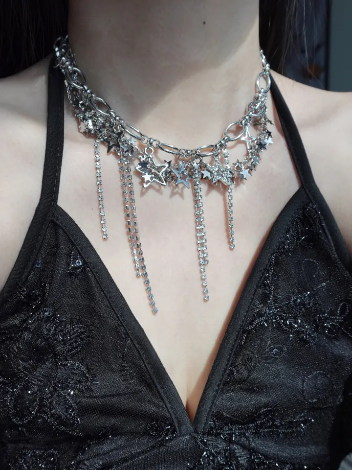 star chain necklace | 별 스타 큐빅 체인 목걸이 상세 이미지 17