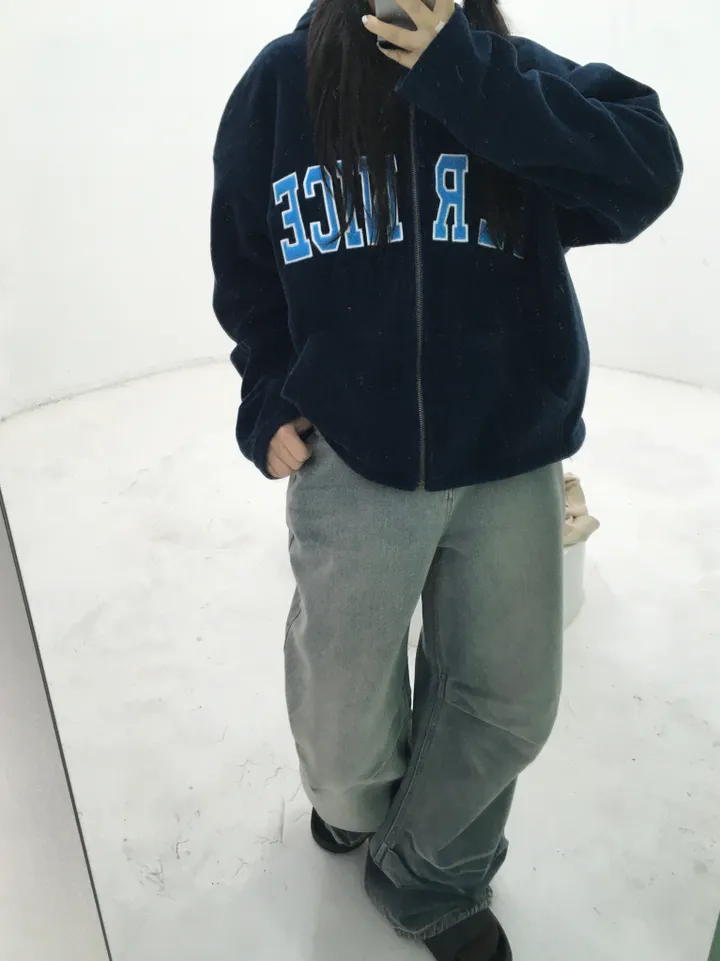 자수 후리스 후드집업 상세 이미지 24