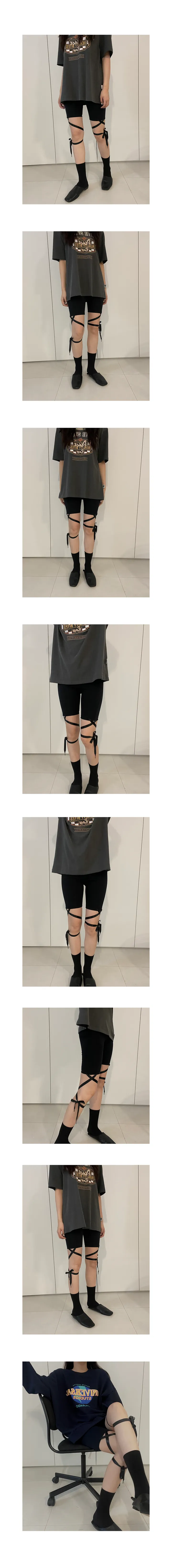 리본 4부 5부 레깅스 (s,m) 상세 이미지 2