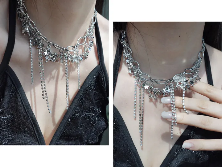 star chain necklace | 별 스타 큐빅 체인 목걸이 상세 이미지 16
