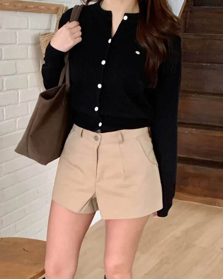 팔뚝살부각X /팬던트 가디건 봄가디건 세미크롭 크롭 니트 가디건 상세 이미지 175