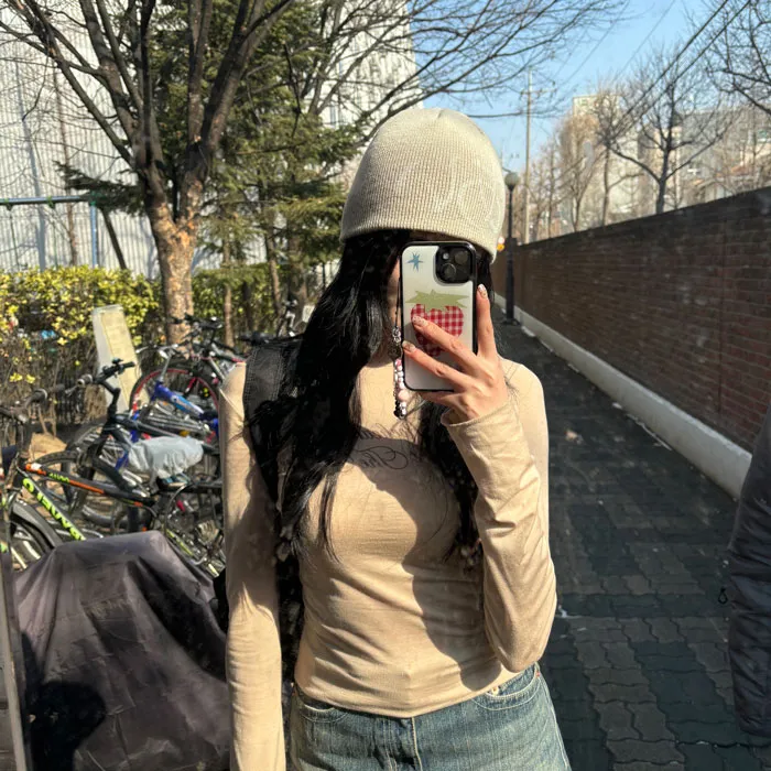 당일발송 핸드메이드 국내제작 Y2K키치 UNISEX 레터 사계절 숏 비니 상세 이미지 24