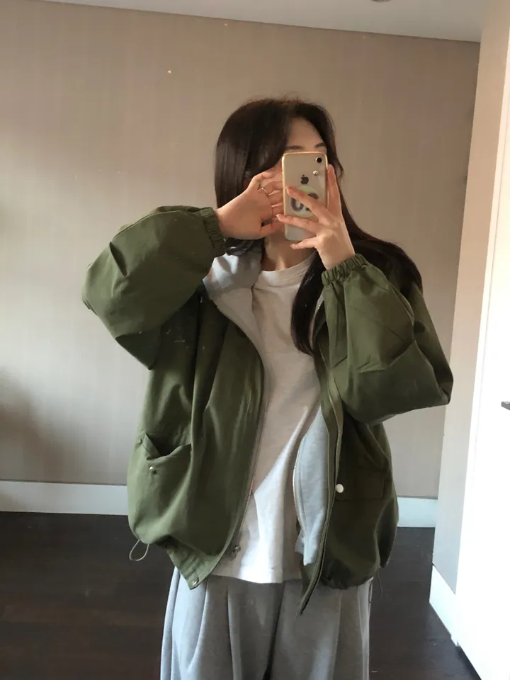 [최저가보장/후드탈부착!] 루즈핏 후드 레이어드 야상 점퍼 누빔 안감있음 -2colo 상세 이미지 44