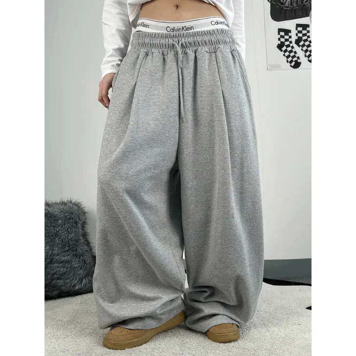 기모선택❤️[UNISEX/기획특가/4size!]올데이 원턱 라인 루즈 와이드 트레이닝 팬츠(2color) 상세 이미지 42