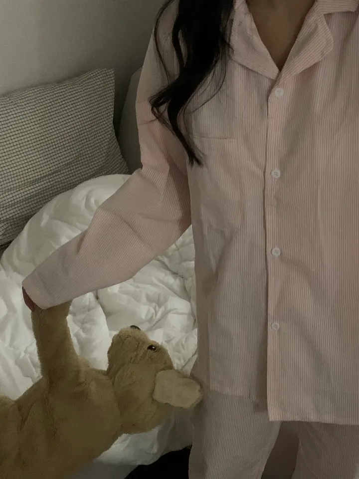 [자체제작][2size/4color] shirt pajamas set 커플잠옷 상세 이미지 12