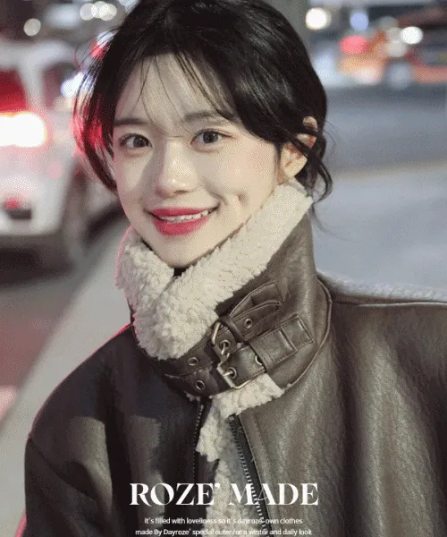 [MADE] 블라디 레더 크롭 무스탕 (2color)