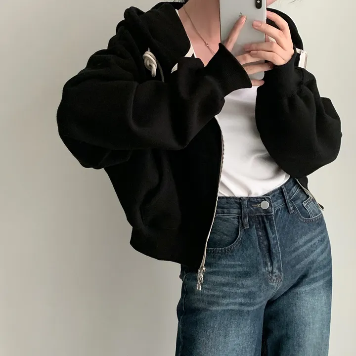 [완전인기✨/백염컬러 당일출고!] 자체제작 크치Made 꿈에 나온 핏, 투웨이 양기모 크롭 후드집업 ver 아우터 자켓 - zipup 상세 이미지 221