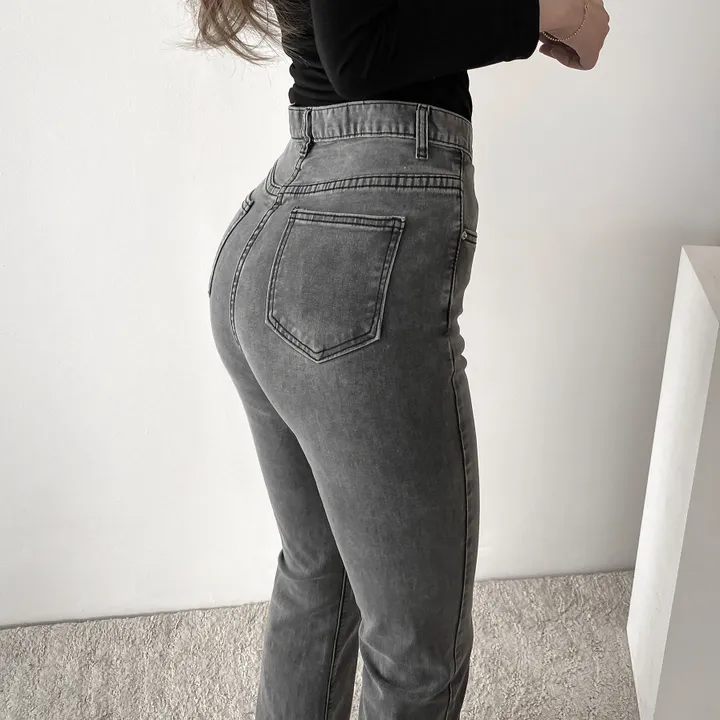 당출🚀[롱다리핏🖤숏/롱] 하이웨스트 슬림 롱 부츠컷 흑청 컷팅진 상세 이미지 19