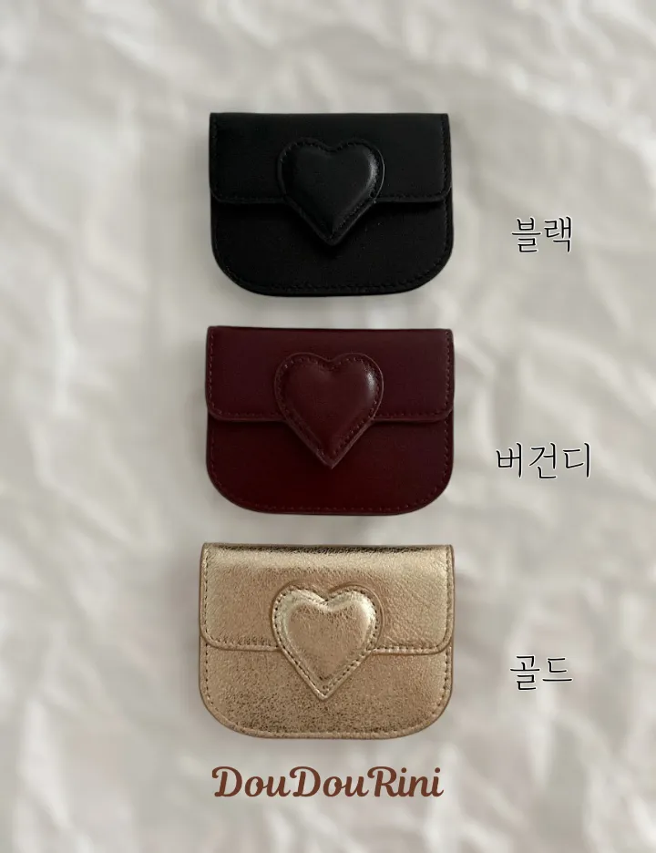 소가죽 하트 카드지갑 미니지갑 2단분리  반지갑 상세 이미지 4