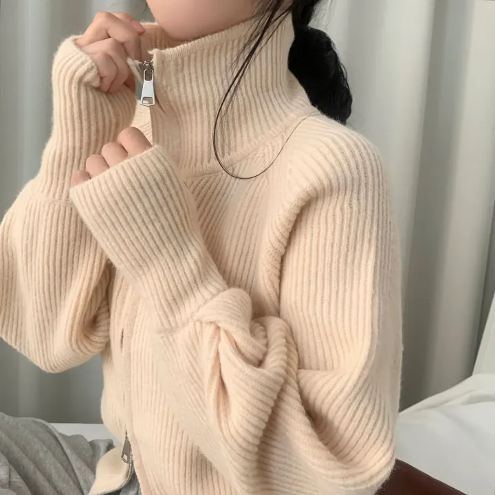 [포근핏!] 올데이 워머 투웨이 하이넥 니트집업,가디건 - 7color 상세 이미지 25