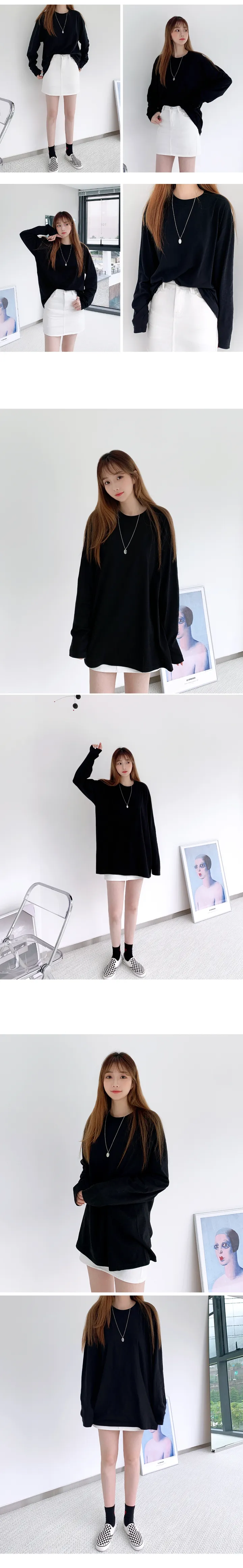 [묶음할인/7size] 데일리 무지 긴팔 티셔츠 (3color) 상세 이미지 10